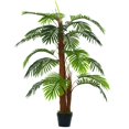 thumbnail image 1 of Outsunny 4' Artificial Palm Tree Fake Plant Indoor Decoration, 1 of 10