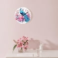 thumbnail image 3 of ATEDEANEI 12" Wall Clock Battery Operated Silent Non Ticking Peacock Bird Peony Flower Lovely, 3 of 5