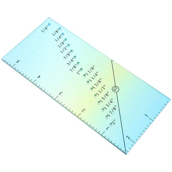 Masteelf Hot Hem Ruler Quilting Notions Patchwork Sewing Ruler Sewing Tool 14X6.35cm