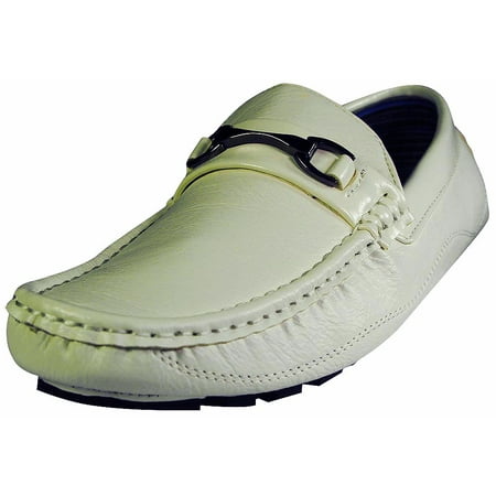 

NORTY Brix Mens Driver Moccasins Adult Male Boat Shoes White 8.5