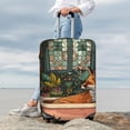 thumbnail image 7 of Pofeuu Fox Bathtub Floral Art Print Luggage Suitcase Cover Protector Luggage Washable Covers Aesthetic for 18/24/28/32 inch Luggage（No luggage included）-X-Large, 7 of 7
