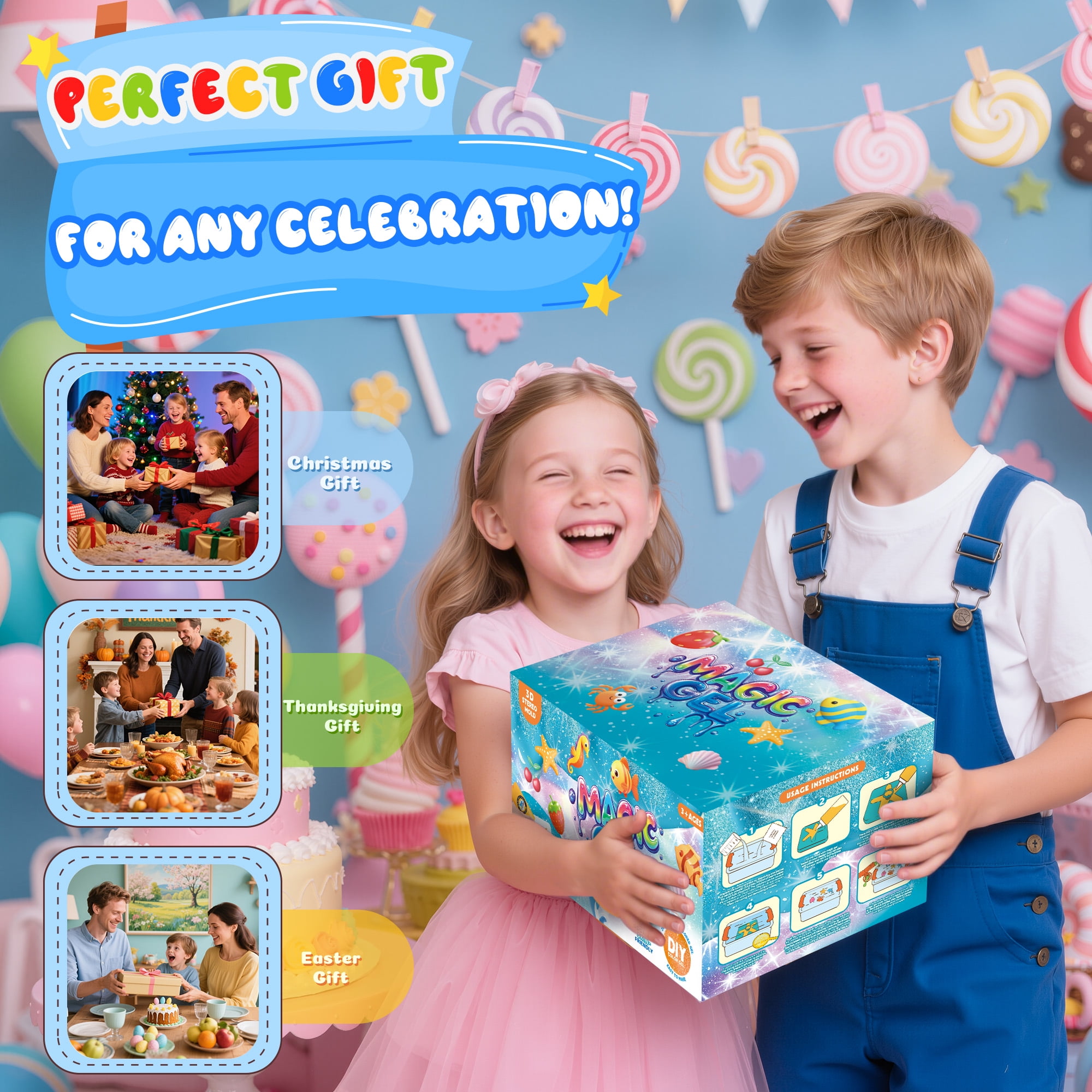 Nicella Magic Water Elf Toy Kit , Aqua Fairy Water Gel Kit for Kids, Squishy Maker Kits Water Pets, Birthday Gifts, Party Favors, Make Your Own Squishies Toys Craft for boys girls Kids Ages 3+