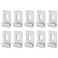 thumbnail image 1 of 10Pcs Base Clips Hook Fixings Attaches Aluminium Greenhouses Fixture SetSilver, 1 of 5