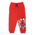 thumbnail image 3 of Marvel Spider-Man Spidey and His Amazing Friends Toddler Boys Fleece 2 Pack Pants Blue/Red 3T, 3 of 5