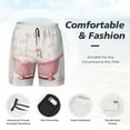 thumbnail image 6 of Picia Cute Bathtub pattern Mens Swim Trunks with Compression Liner Stretch Beach Shorts Quick Dry with Zipper Pockets No-Chafing Board Shorts-Small, 6 of 9