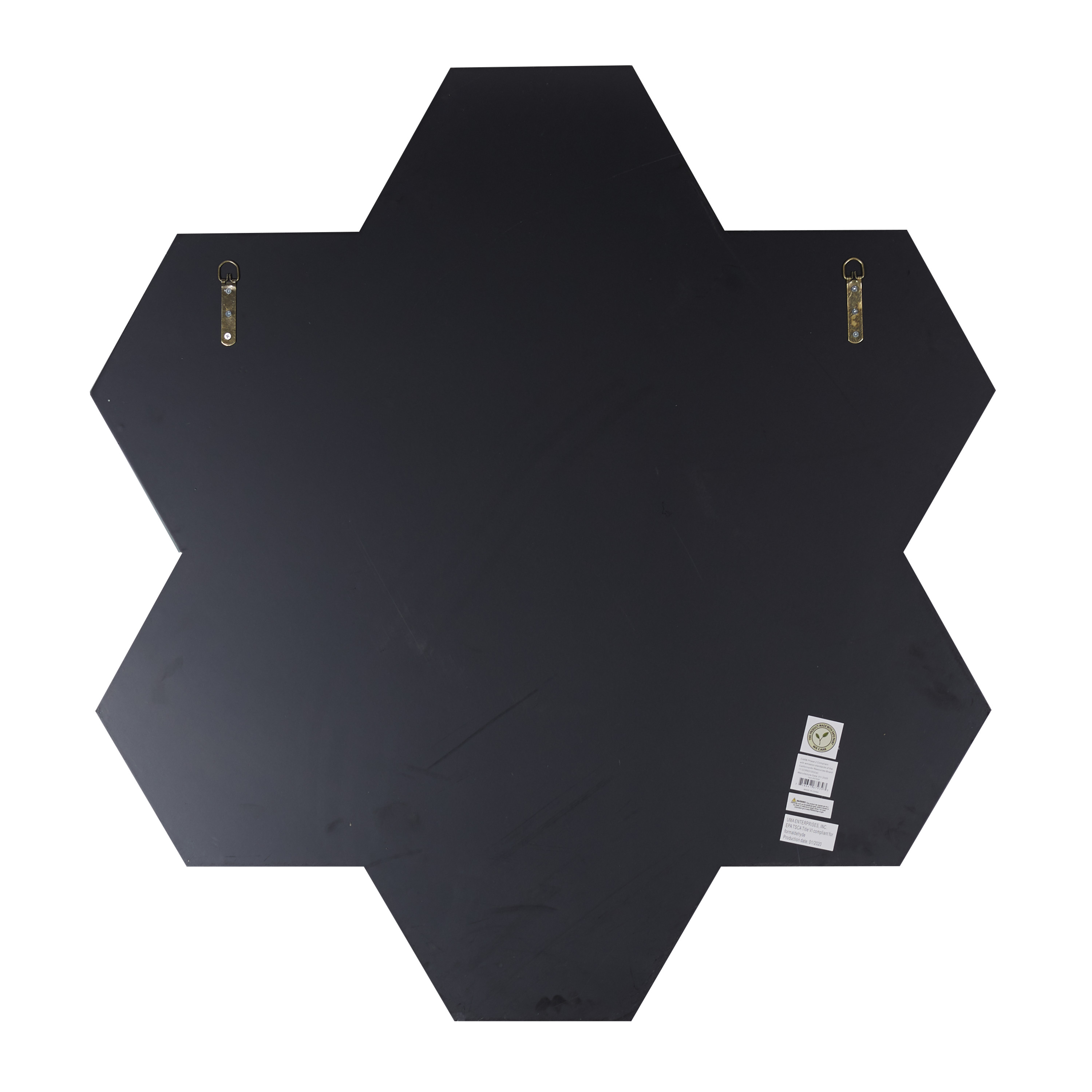 DecMode 39" x 41" Silver Honeycomb Shaped Geometric Wall Mirror