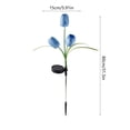 thumbnail image 3 of Lilixerw Garden 3 Pack LED Solar Flower Lights with Realistic Tulips Flowers Solar Garden Lights Outdoor Waterproof for Yard Patio Lawn Pathway Walkway Decoration,Sky Blue, 3 of 6