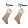 thumbnail image 4 of fenncostyles.com Holiday Décor Jute Design Natural Christmas Stocking, One Piece, 4 of 6