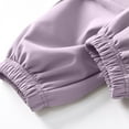 thumbnail image 4 of Lenpel Boys Girls' Baggy Joggers Kids Elastic Waist Pull on Pleated Cinch Bottom Cargo Pants Casual Athletic Pants(Purple,14-15 Years), 4 of 6