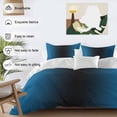 thumbnail image 3 of 3 Piece Blue Black Ombre Duvet Cover Set Full Size, Microfiber Comforter/Quilt Cover with Corner Ties and 2 Pillowcases, Gradient Contemporary Abstract Art All Season Soft Bedding with Zipper Closure, 3 of 8