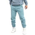 thumbnail image 3 of YUELONGHU Adult Men Casual Pants Mens Cargo Pants with Pockets Zip Off Mens Autumn and Winter High Street Fashion Leisure Loose Sports Outdoor Running Sweater Pants Trousers Pants Daily and Sports, 3 of 5