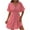 1-watermelon red summer dresses for women, variant on UPPADA Women Elegant Lace Dresses Deep V Neck Summer Short Sleeve Dress Flowy Boho Beach Midi Dress Casual Adjustable Waist Sundress,Swing Dress Watermelon Red,M