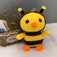 thumbnail image 3 of Peluche de abeja de dibujos animados de 24 cm con ventosa, alas pequeñas, amarillo, suave, para bodas, muñeco a rayas, regalo de cumpleaños para niños, 3 of 5