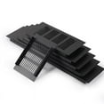 thumbnail image 2 of Zapatero de malla transpirable de aleación con orificios de ventilación, de aluminio rectangular negro, de escape ancho, 2 of 3