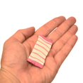thumbnail image 3 of Striped Pink Miniature Beach Towel Outdoor Fairy Garden Pool Accessories Mini Dollhouse Decor, 3 of 4