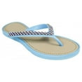 thumbnail image 4 of Beaded Pearl Embellished Thong Flat Flip Flop Sandals, 4 of 6