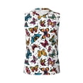 thumbnail image 6 of Lsque Cute Butterfly Print Men's Cotton Blend Sleeveless Muscle Shirts (S-3XL)- Moisture Wicking, Odor Protection, UPF 30+,Large, 6 of 8
