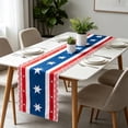 thumbnail image 5 of Dtchengua July 4th Table Runner - Patriotic Red Blue and White Decoration for 250th Anniversary Memorial Day Independence Day USA American Holiday Kitchen Dining Room Decor Party, 5 of 7
