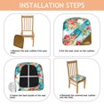 thumbnail image 4 of Pioneer Flower Floral Print Pattern Seat Covers for Dining Room Chairs Set Of 4,Stretch Printed Washable Chair Seat Cover with Elastic Ties and Button,Removable Waterproof Couch Cushion Covers, 4 of 6