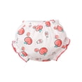 thumbnail image 4 of Haitryli 4 Pcs Baby Girls Cotton Bloomers Printed Briefs Diaper Cover Bowknot Ruffled Underwear Purple Red Orange 100, 4 of 7