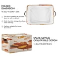 thumbnail image 3 of Cute Turkey with Hat Autumn Leaves Thanksgiving Square Storage Bins with Handles Collapsible Containing Box 1 Pack, 3 of 9