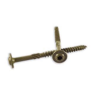 WoodPro 9x2.5 Inch Gold Construction Screws - 5 Lb Box Of 500 With T25 Bit