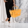 thumbnail image 3 of Panier de Courses Mall Panier de Rangement en Plastique avec Poignées, 3 of 8
