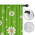 thumbnail image 4 of Blackout Kids Curtains,Green Daisy Flower Orange Centers Pattern Childrens Insulated Curtains Set Of 2,Bedroom Essentials,Toddler Room Decor 42"x84", 4 of 5