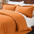 thumbnail image 4 of Superior Cotton Flannel Solid Duvet Cover Set, Full/Queen, Pumpkin, 4 of 8