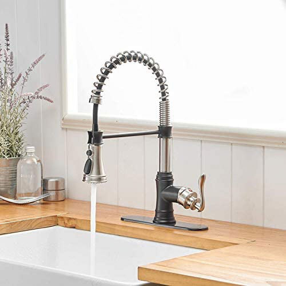 BWE Kitchen Sink Faucet with Deck Plate Oil Rubbed Bronze with