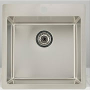 20 in. CUPC Approved Brushed Nickel Kitchen Sink with Brushed Nickel & 18 Gauge
