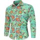 thumbnail image 1 of Camisas de discoteca de los años 70 para hombre, camisas casuales, camisas florales vintage de manga larga, cárdigan con solapa de botones, camisas de gran tamaño para hombre, 1 of 6