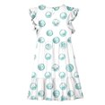 thumbnail image 5 of THDHVS Kids Dress,Short Sleeve Dress with Double Ruffle Sleeves for Girls Summer Casual Wear and Special Day Party,White Dress for Girls White, 5 of 9