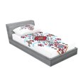 thumbnail image 2 of Ambesonne Tribal Fitted Sheet & Pillow Sham Set, Mexican Pattern, Twin, Multicolor, 2 of 2
