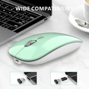 Uiosmuph Wireless Mouse Silent Rechargeable Computer Mouse with USB Nano Receiver