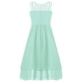 thumbnail image 2 of YIZYIF Girls Festive Shiny Glitters Wedding Party Flower Girl Dress Casual Sleeveless Tiered Hem Summer Dress Mint Green 14, 2 of 5