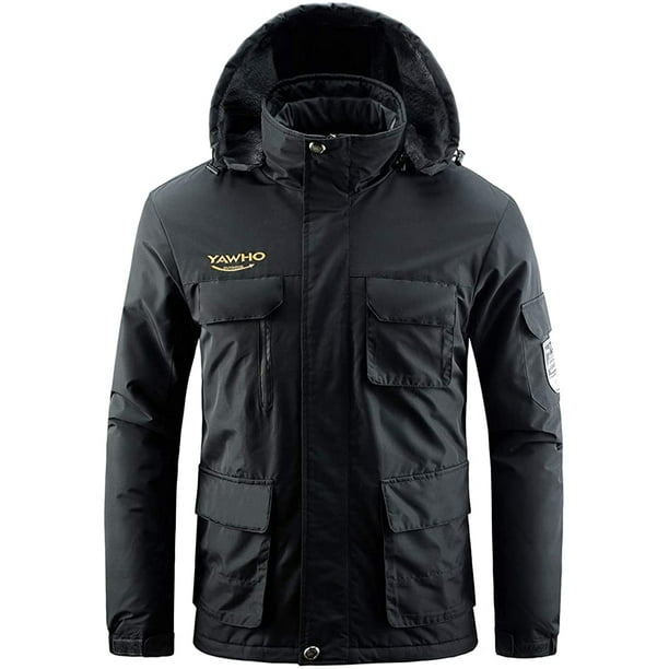 Men s Waterproof Mountain Ski Snowboarding Jacket Winter Windproof Warm Rain Fleece Coat With Multi Pockets