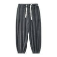 thumbnail image 2 of Ayfxijin Men's Pants Fashion Casual Comfy Solid Color Loose Summer Drawstring Pockets Jogger Pants, 2 of 3