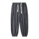 thumbnail image 2 of Pantalones largos para hombre, moda informal, cómodos, de color sólido, holgados, de verano, con bolsillos y cordón, pantalones deportivos de poliéster para hombre., 2 of 3