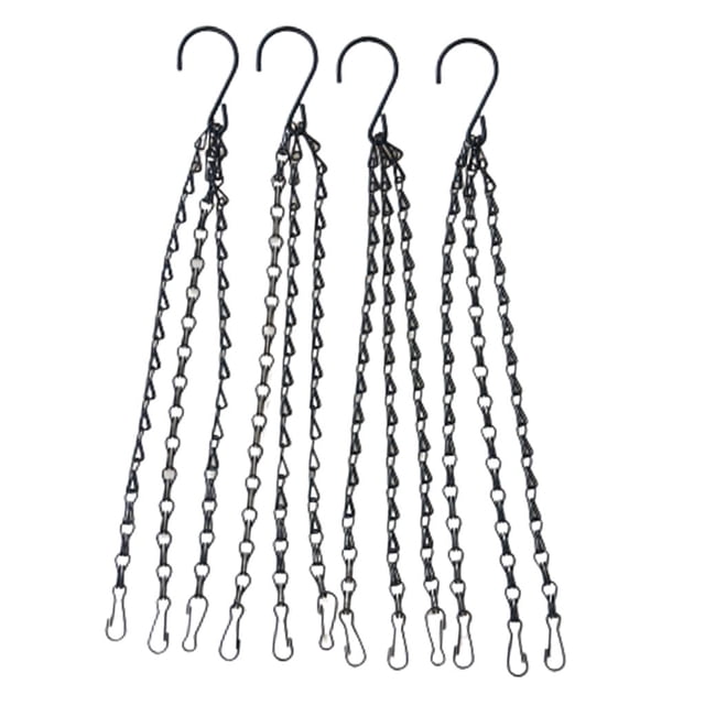 Almencla 16''Garden Replacement Hanging Chain 3 Point Plant Flower Pot Basket Hanger 4Pcs