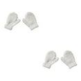 thumbnail image 4 of ZLight 1 Pair Kids Mittens Simple Style Clothes Accessory Solid Color Fingers Cover Beautiful Toddler Mitten for Winter White 2Set, 4 of 6