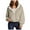 Z1-Beige, variant on zaveiop Hoodies for Women Zip Up Cropped Sweatshirts Casual Full Zip Jackets 2024 Fall Fashion Clothes with Pockets (White, L)