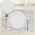 thumbnail image 3 of Ambesonne Geometric Place Mats Set of 4, Zig Zag Hexagon, Standard Size, White, 3 of 6