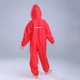 thumbnail image 3 of Favoffer Kids Rain Suit Solid Color Thickened Waterproof Reflective Striped One Piece Full Length Raincoat Long Pants Bottoms for Outdoor Camping Hiking Travel School 3-14Y, 3 of 8