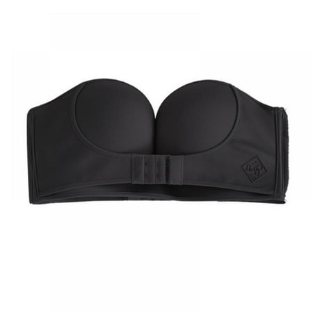 

Women Gather Invisible Bra Strapless Front Buckles Push Up Padded Bras