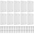 thumbnail image 2 of 10pcs Flat Bracket Replacement Mounting Plate Iron Corner Bracket Mending Plate with Screws, 2 of 9