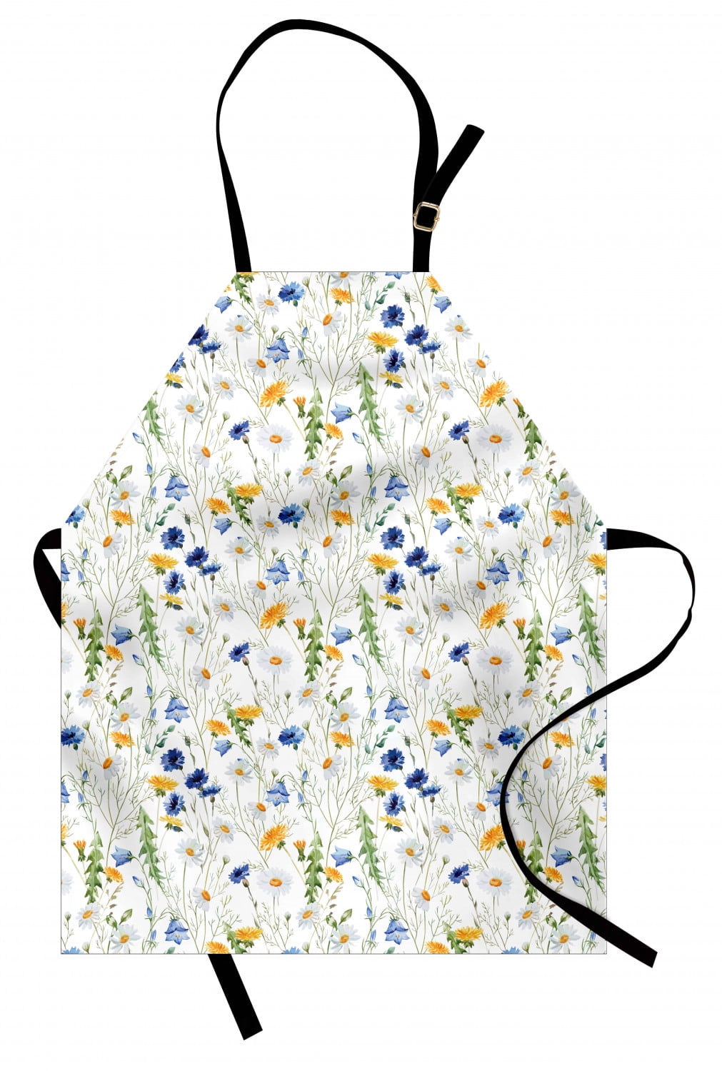 Flower Apron Wild Flowers Poppies and Daisies Rural Nature Scenery in