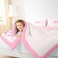thumbnail image 5 of Homewish Letter K Monogrammed Bedding Comforter Set,Girls Kawaii Bowtie Twin Comforter Sets,Pink Bow Knot Bedding Set For Princess Kids,Microfiber Room Decorative Reversible,2-Piece, 5 of 9
