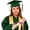 Green, variant on DuoJiaJ Preschool Graduation Gown Cap Set with 2026 Tassel Size 2-3 Years