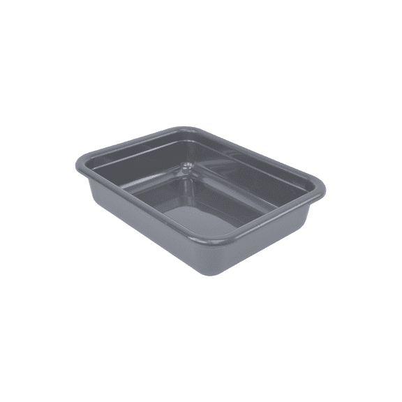 Quantum Storage Systems FSB-22175GY Flat Bottom Bussing Tubs Heavy Duty Part Organizer Gray Bins 22" L x 17" W x 5" H 12 Pack